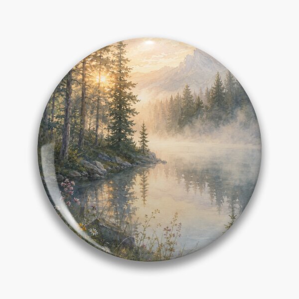 Item preview, Misty Morning on the Meadow Lake designed and sold by hunterdonuts.