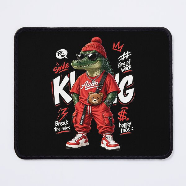 Item preview, Cool Crocodile Streetwear King – Funny Rebellious Croc Character designed and sold by limos.