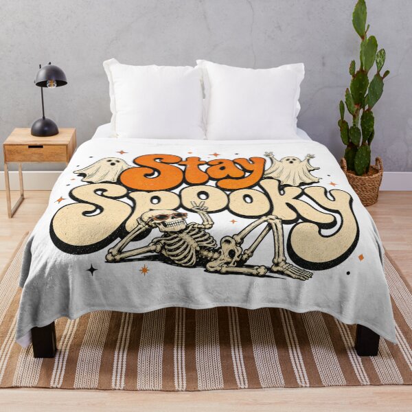 Item preview, Retro Stay Spooky Halloween Skeleton Crew designed and sold by Side Quest Co..