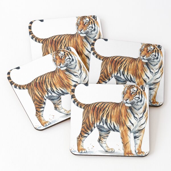 Item preview, water color tiger sticker designed and sold by Stickers void.
