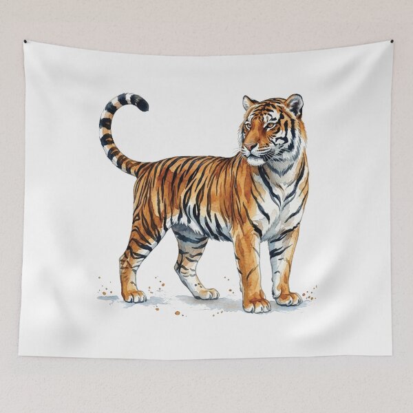 Item preview, water color tiger sticker designed and sold by Stickers void.