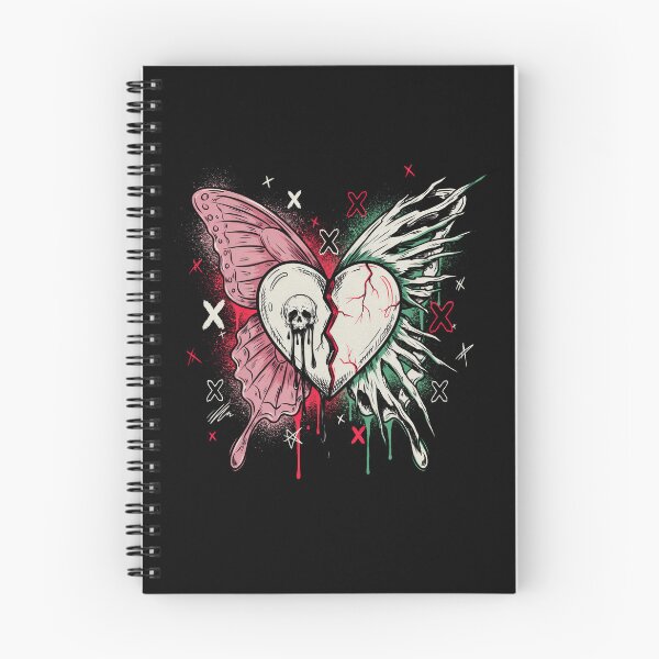Item preview, Broken Heart Butterfly Emo Gift for Goth Aesthetic Fans designed and sold by Say It With Ink.