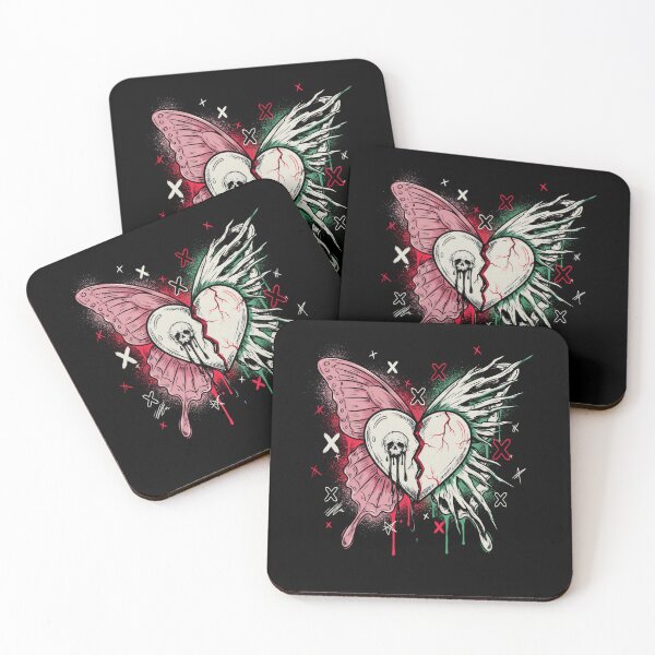 Item preview, Broken Heart Butterfly Emo Gift for Goth Aesthetic Fans designed and sold by Say It With Ink.