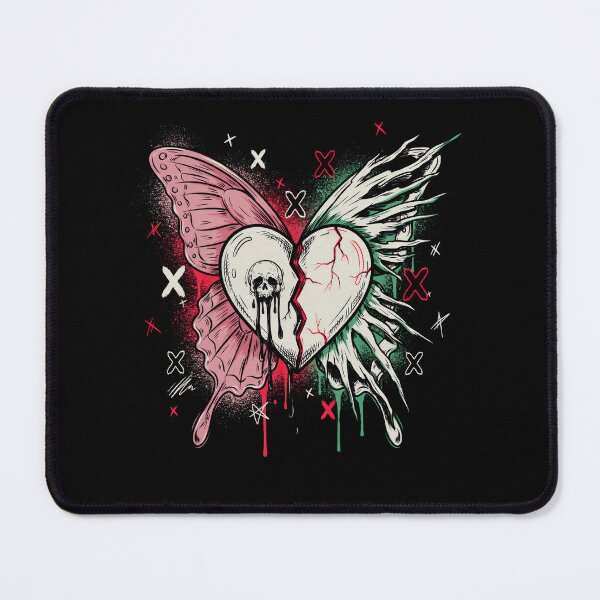 Item preview, Broken Heart Butterfly Emo Gift for Goth Aesthetic Fans designed and sold by Say It With Ink.