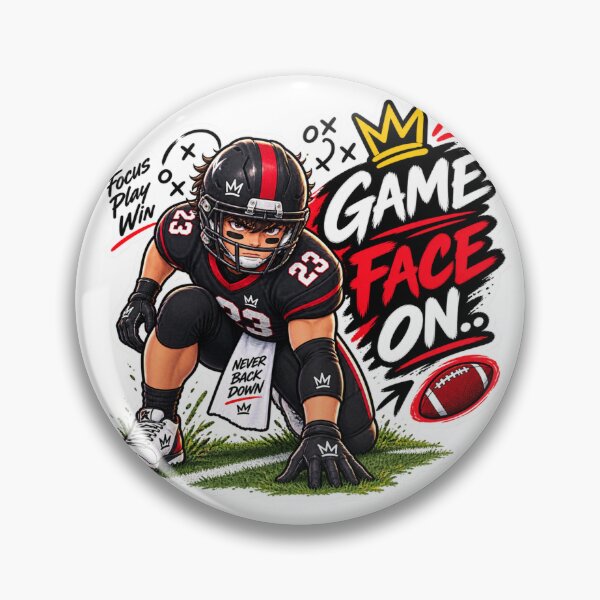 Item preview, Game Face On Football Anime Player Sticker | American Football Sports Sticker designed and sold by Genzfirevibes.