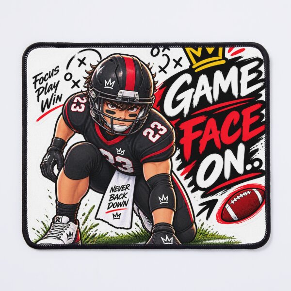 Item preview, Game Face On Football Anime Player Sticker | American Football Sports Sticker designed and sold by Genzfirevibes.