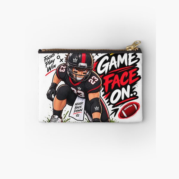 Item preview, Game Face On Football Anime Player Sticker | American Football Sports Sticker designed and sold by Genzfirevibes.