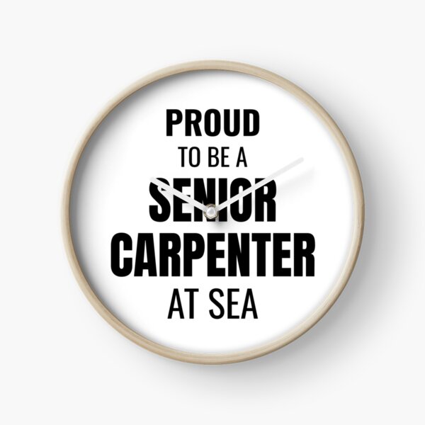 Item preview, Proud to be a Senior Carpenter at Sea (Black) designed and sold by ShipCrewNation.