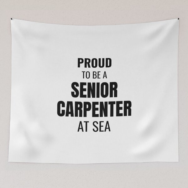 Item preview, Proud to be a Senior Carpenter at Sea (Black) designed and sold by ShipCrewNation.