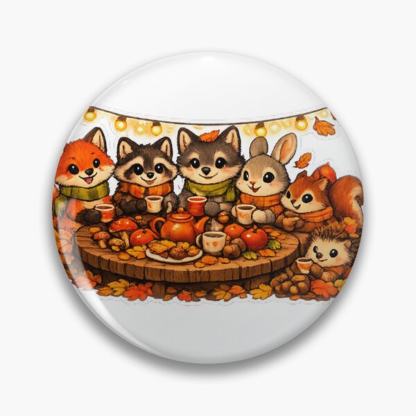 Item preview, Autumn Forest Tea Party Stickers designed and sold by ANNART1602.