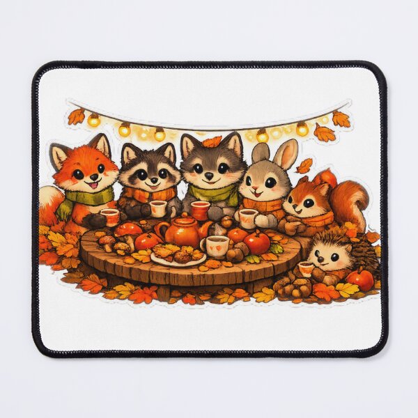 Item preview, Autumn Forest Tea Party Stickers designed and sold by ANNART1602.