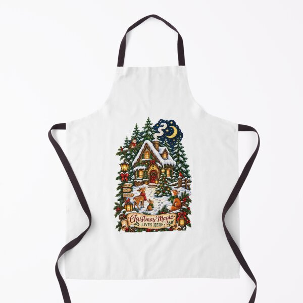 Item preview, Christmas Magic Lives Here | Cozy Woodland Cottage Christmas Design designed and sold by MrDev.