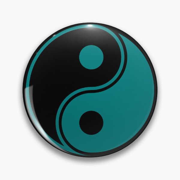 Item preview, Teal Yin Yang Taoism Balance Symbol designed and sold by pattern-archive.