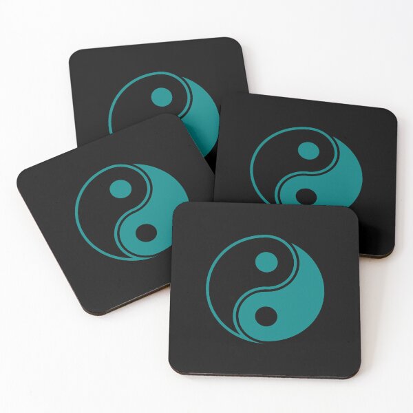 Item preview, Teal Yin Yang Taoism Balance Symbol designed and sold by pattern-archive.