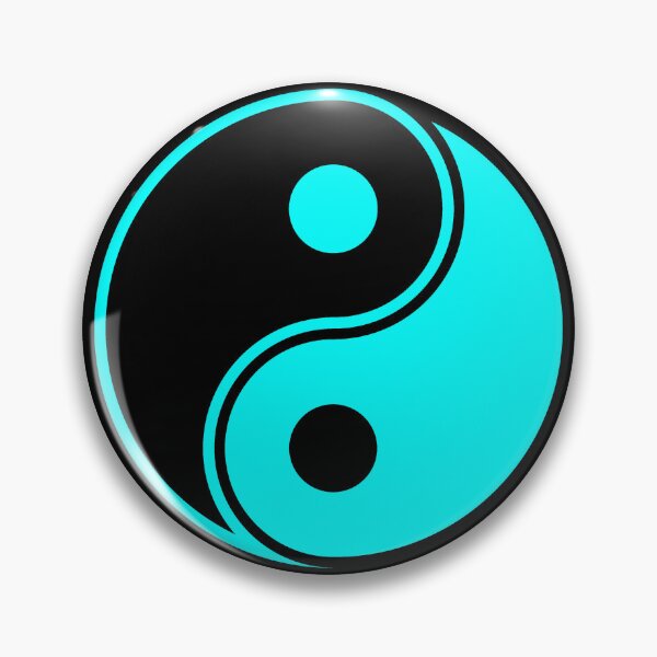 Item preview, Cyan Yin Yang Taoism Balance Symbol designed and sold by pattern-archive.