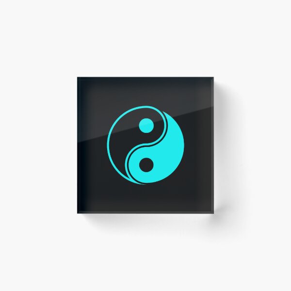 Item preview, Cyan Yin Yang Taoism Balance Symbol designed and sold by pattern-archive.