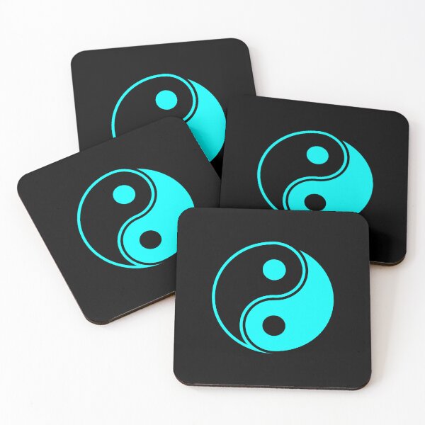 Item preview, Cyan Yin Yang Taoism Balance Symbol designed and sold by pattern-archive.