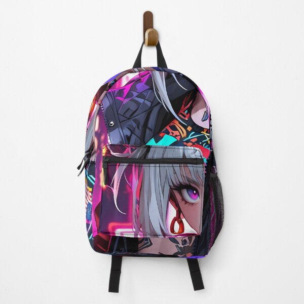 Item preview, Cyberpunk Anime Girl with Neon Hair and Futuristic Attire designed and sold by RecortShirt.