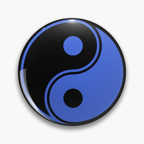Item preview, Royal Blue Yin Yang Taoism Balance Symbol designed and sold by pattern-archive.