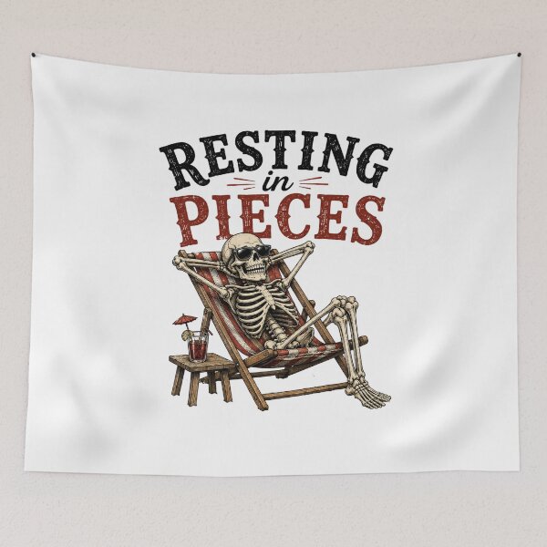 Item preview, Skeleton Lounging in Pieces designed and sold by Side Quest Co..