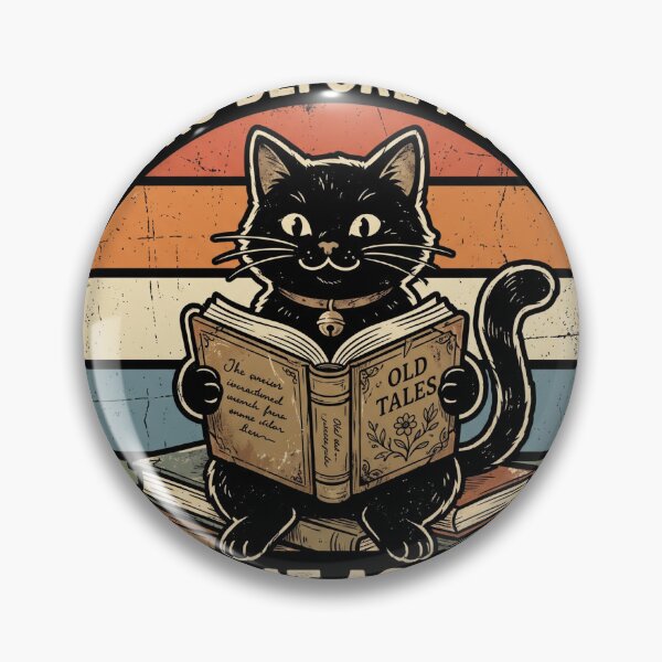 Item preview, Funny Book Lover Cat – Books Before People Vintage Reading Design designed and sold by TeeStyle.mr.