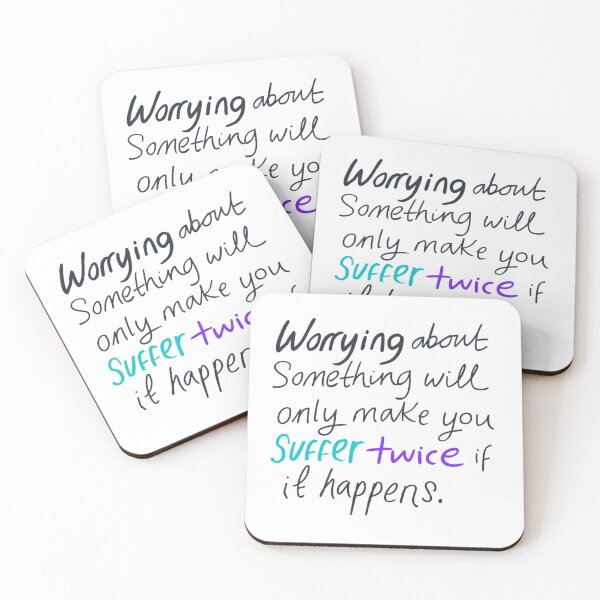 Item preview, Worrying Makes You Suffer Twice Inspirational Quote designed and sold by     Fatma Creates.