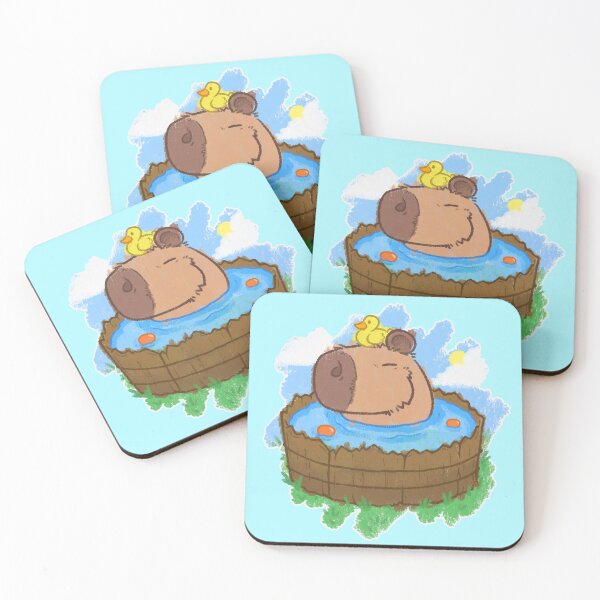 Item preview, Capybara taking a bath designed and sold by Vampirebunnystu.