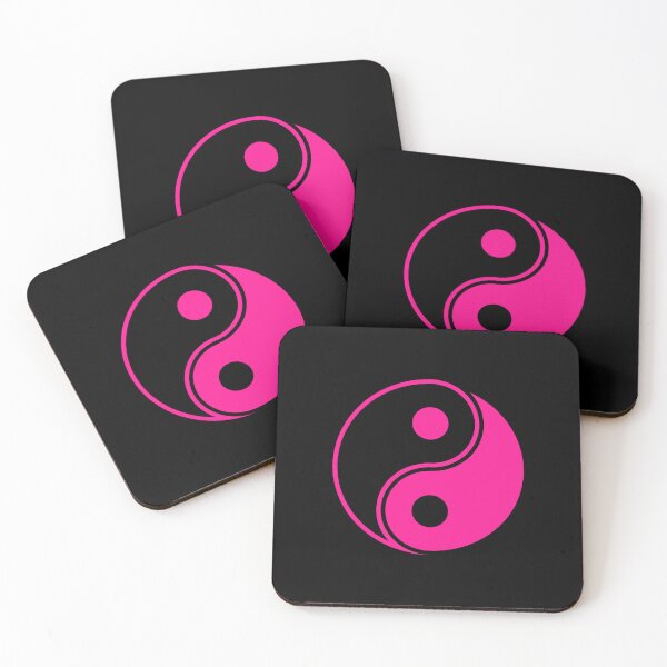 Item preview, Hot Pink Yin Yang Taoism Balance Symbol designed and sold by pattern-archive.