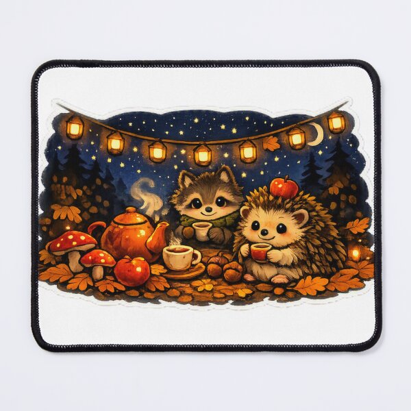 Item preview, Hedgehog Night Tea Party Stickers designed and sold by ANNART1602.