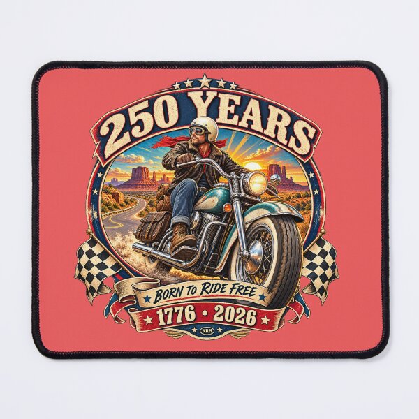 Item preview, 250 Years Route 66 Born To Ride Free designed and sold by Normandy Road Heritage™ - Vintage Garage Art.