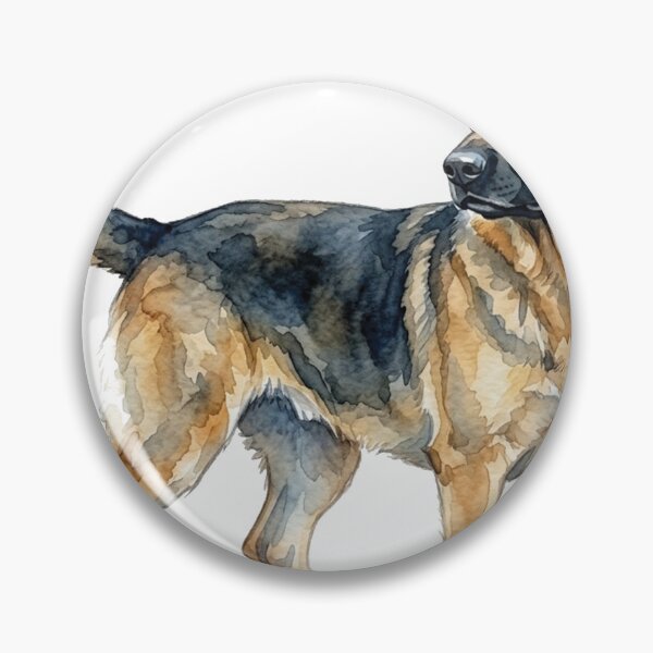 Item preview, water color German shepherd sticker designed and sold by Stickers void.