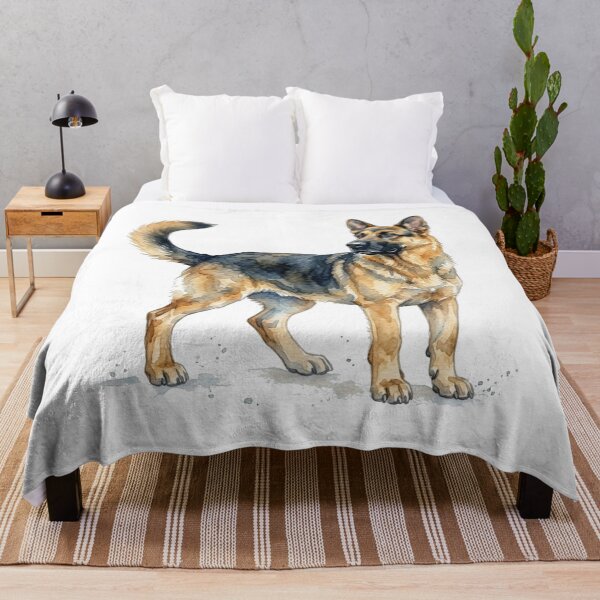 Item preview, water color German shepherd sticker designed and sold by Stickers void.