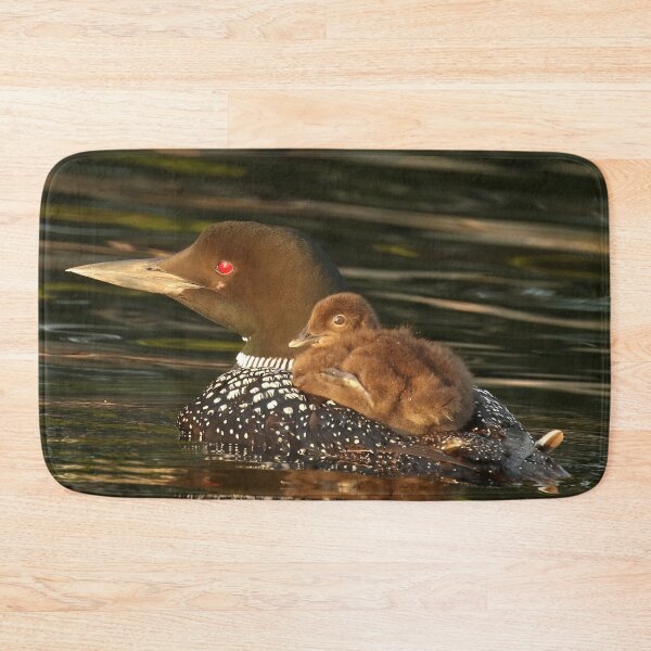 Item preview, Common Loon and Chick Wildlife Photography designed and sold by locustgirl.