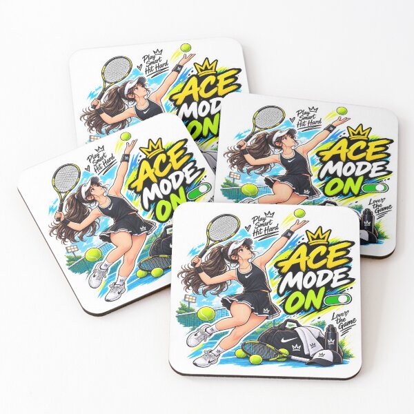 Item preview, Ace Mode On Tennis Girl Sticker | Cute Tennis Player Sports Sticker designed and sold by Genzfirevibes.