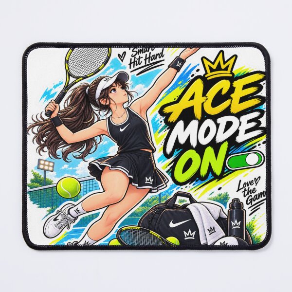 Item preview, Ace Mode On Tennis Girl Sticker | Cute Tennis Player Sports Sticker designed and sold by Genzfirevibes.