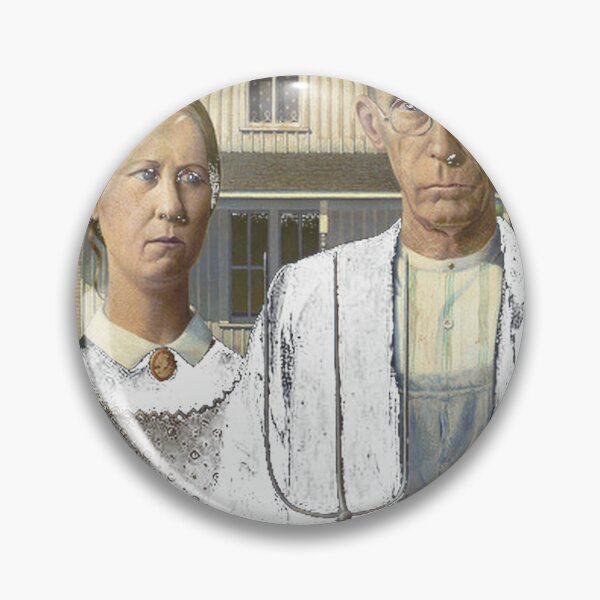 Item preview, American Gothic By Grant Wood Oil On Beaverboard 1 designed and sold by MRXSHOOP.