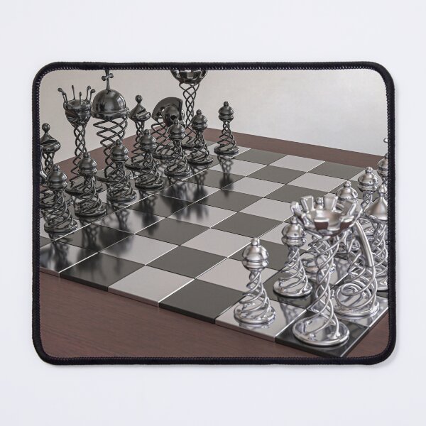 Item preview, Luxury Modern Chessboard with Metallic Spirals designed and sold by Keltoi-art.