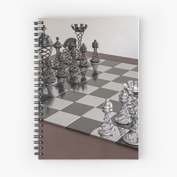 Item preview, Luxury Modern Chessboard with Metallic Spirals designed and sold by Keltoi-art.