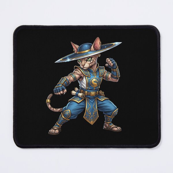 Item preview, Martial Arts Cat Warrior – Blue Ninja Cat for Gamers & Cat Lovers designed and sold by TOOBIC.