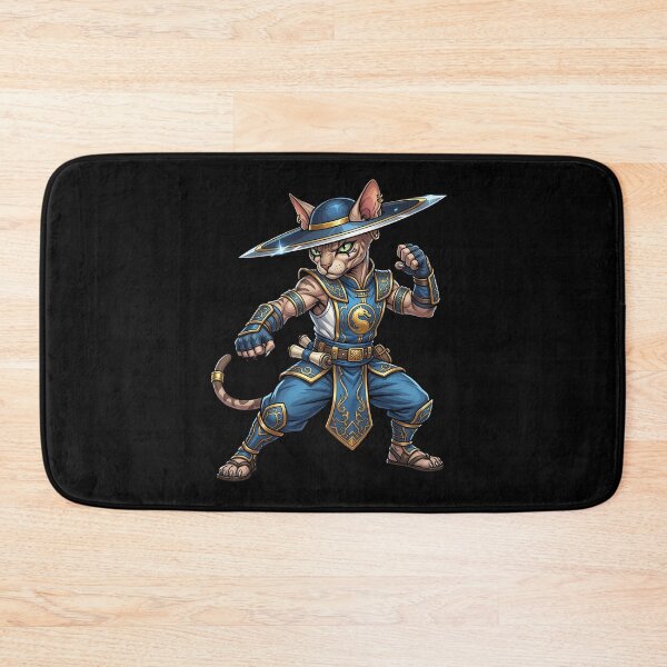 Item preview, Martial Arts Cat Warrior – Blue Ninja Cat for Gamers & Cat Lovers designed and sold by TOOBIC.