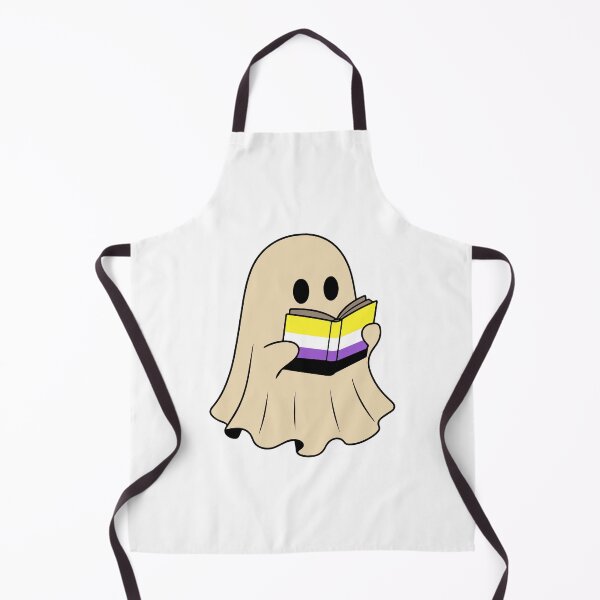 Item preview, Non Binary Halloween Ghost Reading Book designed and sold by Cannaxes Studio.