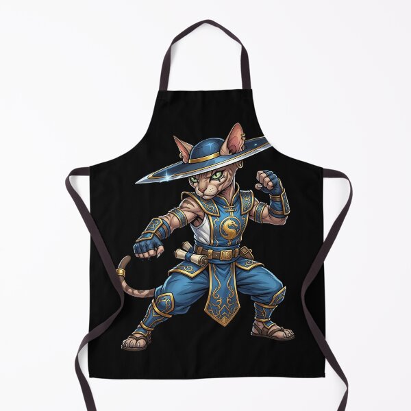 Item preview, Martial Arts Cat Warrior – Blue Ninja Cat for Gamers & Cat Lovers designed and sold by TOOBIC.