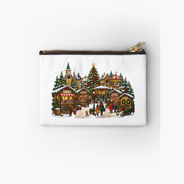 Item preview, Christmas Village Market | Cozy Winter Wonderland Holiday Scene designed and sold by MrDev.