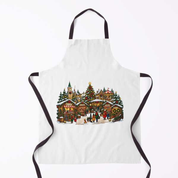 Item preview, Christmas Village Market | Cozy Winter Wonderland Holiday Scene designed and sold by MrDev.