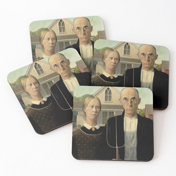Item preview, American Gothic With Bunny Ears designed and sold by MRXSHOOP.
