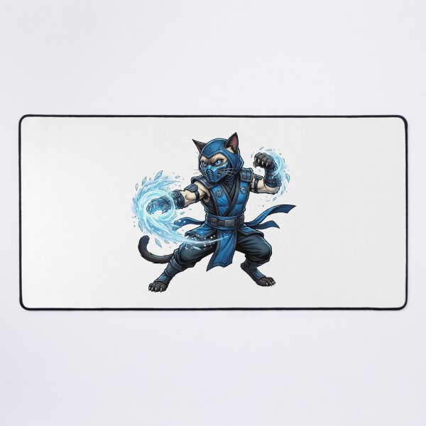 Item preview, Ice Ninja Cat Warrior – Gamer Cat Design for Cat Lovers designed and sold by TOOBIC.