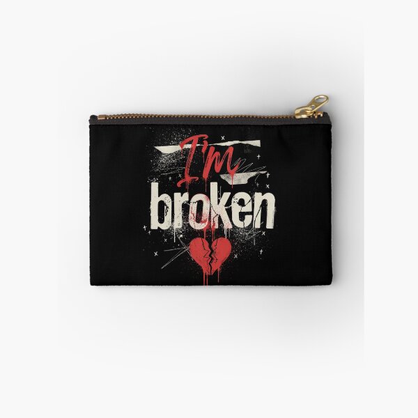 Item preview, I'm Broken Emo Saying Gift with Broken Heart Design designed and sold by Say It With Ink.