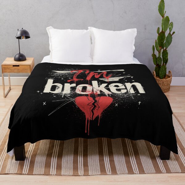 Item preview, I'm Broken Emo Saying Gift with Broken Heart Design designed and sold by Say It With Ink.