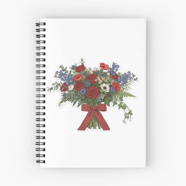 Item preview, Red Blue Rose Bouquet Vintage Aesthetic Floral Wall Art Romantic Cottagecore Botanical Print Elegant Retro Flower designed and sold by SamiraArts.