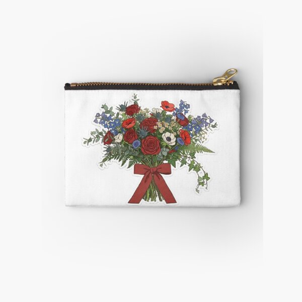 Item preview, Red Blue Rose Bouquet Vintage Aesthetic Floral Wall Art Romantic Cottagecore Botanical Print Elegant Retro Flower designed and sold by SamiraArts.
